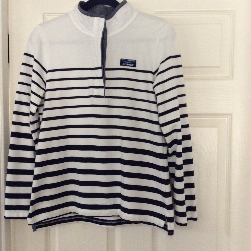 Llbean Soft Cotton Rugby Henley Pullover Small